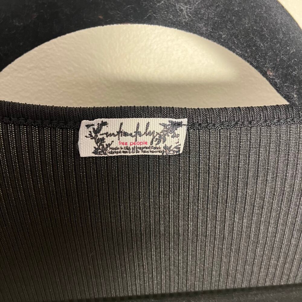 Intimately Free People Charli Bell-Sleeve Bodysuit Black Size Large Long Sleeve - Picture 6 of 8